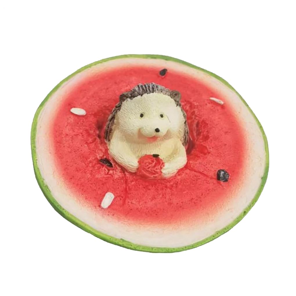 Ttiy Floating Animals Statue Miniature Hedgehog Sculpture Fish Tank Landscape Decorative Floating Aquarium Ornaments for Home Garden Pond Decoration 1PCS