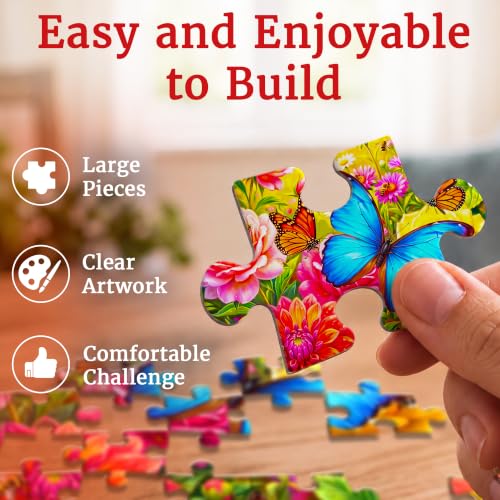 Image of Large Piece Puzzles for Dementia Seniors - 100 Piece Puzzles for Adults