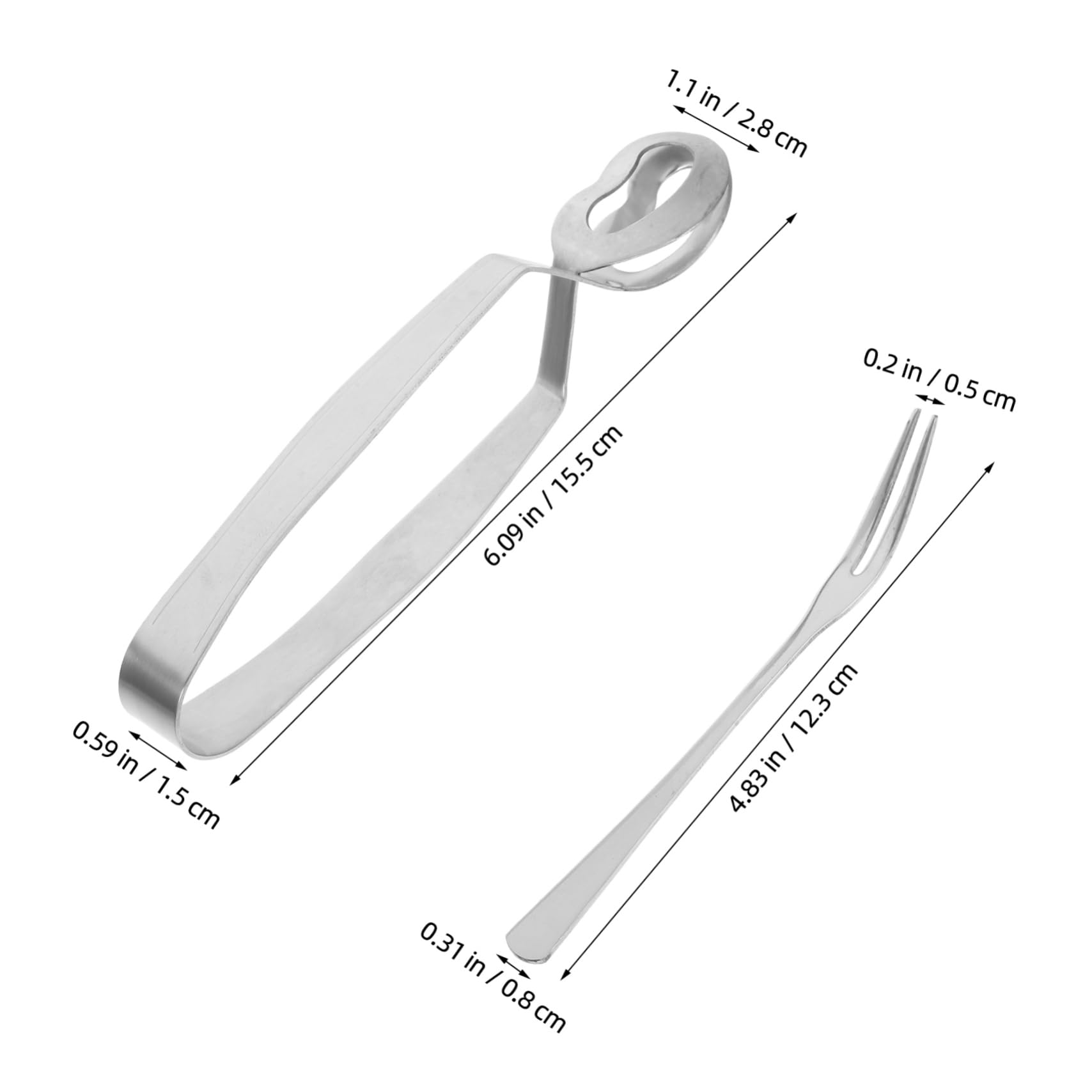 Amosfun 12 Juegos Utensilios Inoxidable para Caracoles Pinzas y Tenedores para Servir Escargot Cocina y Herramientas Prácticas y Fáciles de Limpiar