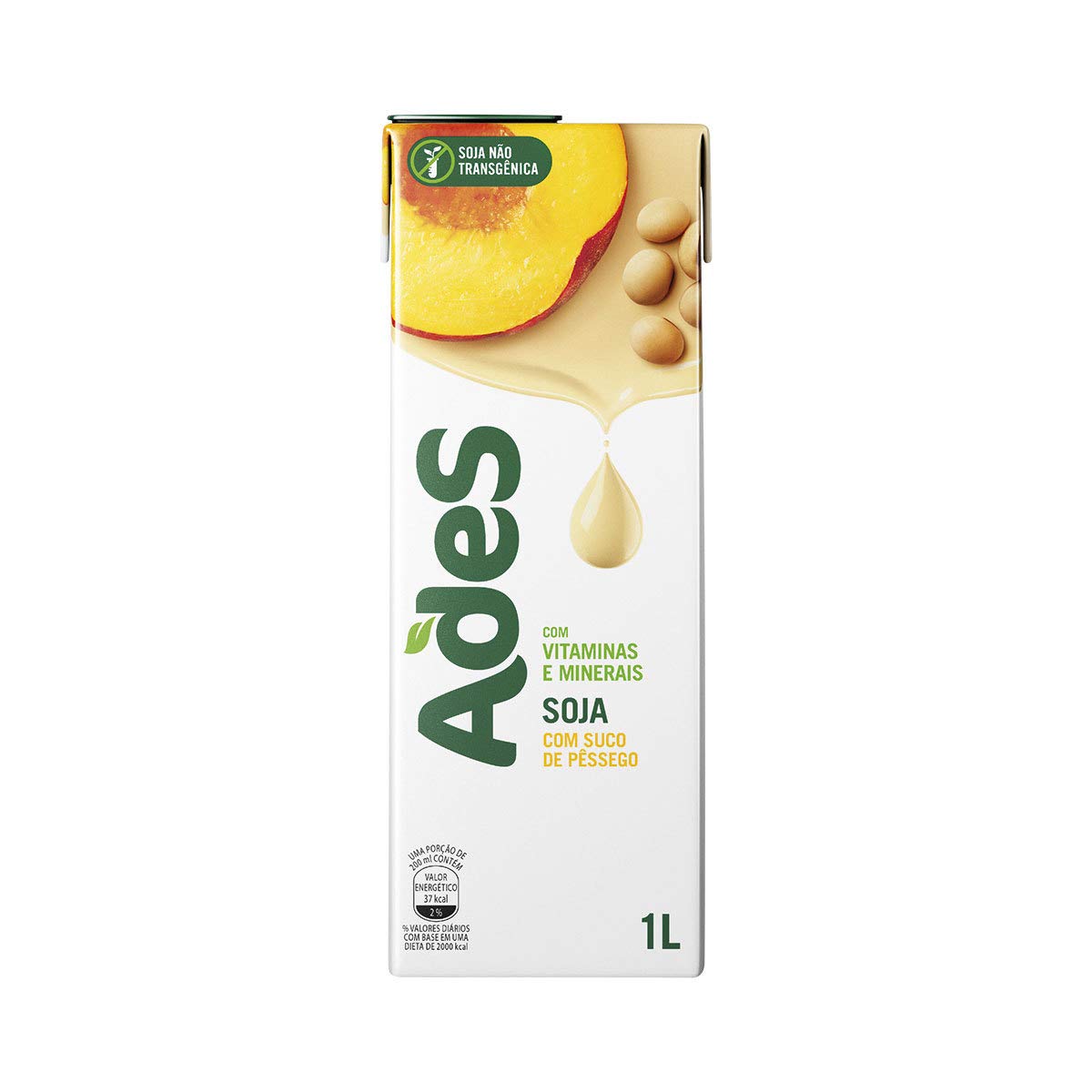 Ades Soy Peach Juice 33.81 fl | Ades Suco de Pêssego a base de Soja 1L