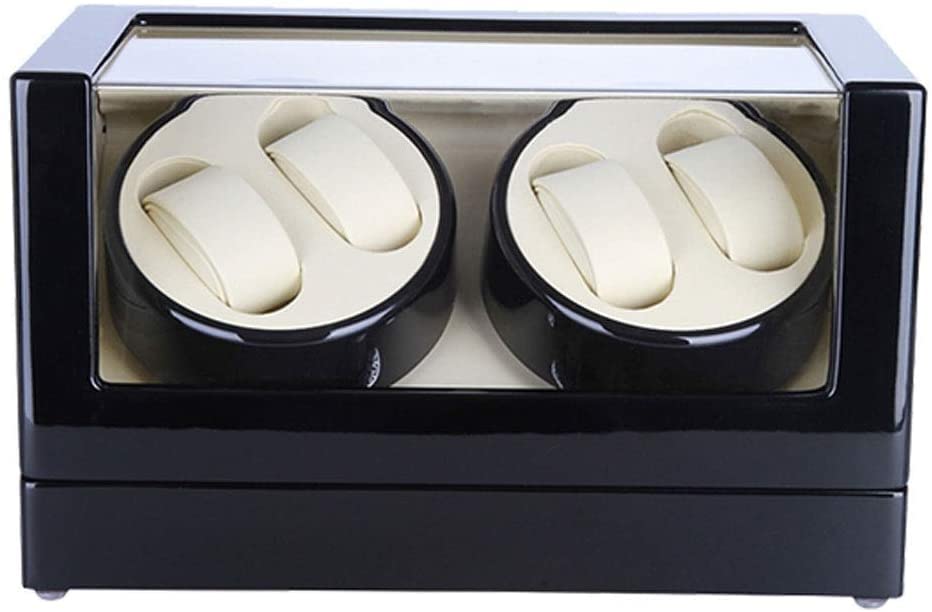 Watch Winder Watch Winder Automático, Watch Winder Box para 4 Relojes con Caja de presentación 4 Modos de rotación 100% Hecho a Mano Es Muy Amable de tu Parte Watch Winder