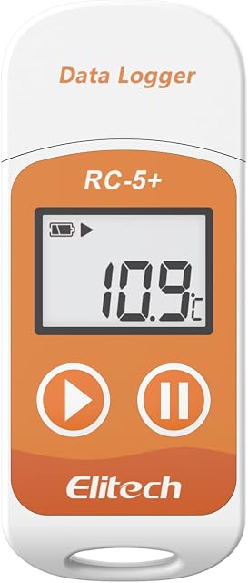 Elitech RC-5+ Temperature Data Logger Digital PDF USB Reusable Recorder Refrigerator Thermometer 32000 Points High Accuracy
