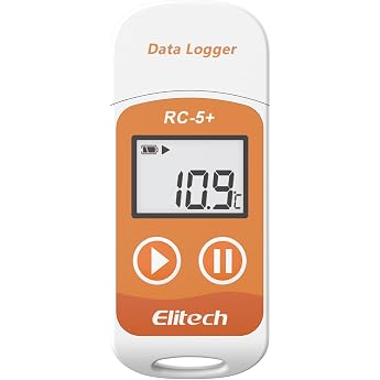 Elitech RC-5+ Reusable Temperature Data Logger Data Logger PDF &amp; CSV USB Recorder 32000 Points High Accuracy