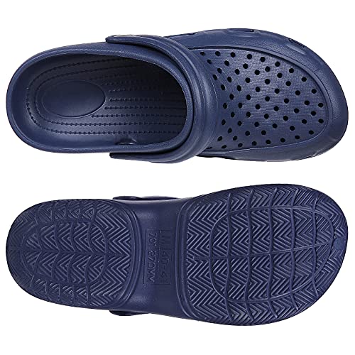Beslip Unisex Garden Clogs Shoes Comfortable Slip-On Summer Beach Sandals For Women And Men, Navy Women Size 7-7.5 #TOP4