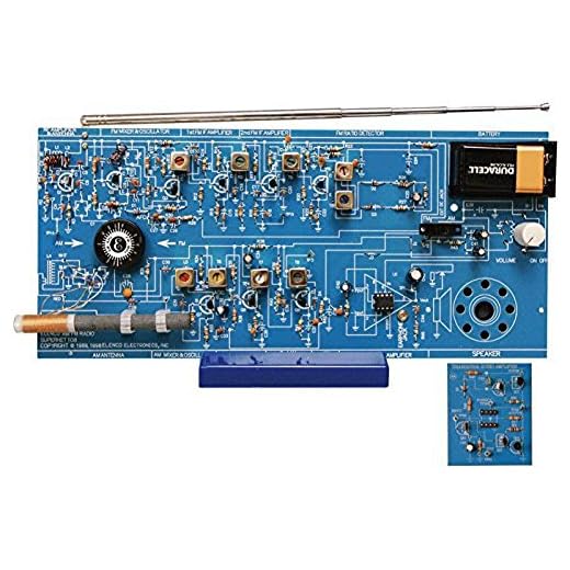 Elenco AM/FM Radio Kit |Switch Between ICs & Transistors | Solder | Great STEM Project | Superheterodyne Designed to AM and FM Broadcasts | SOLDERING REQUIRED