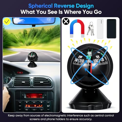 Homoyoyo Adjustable Car Compass