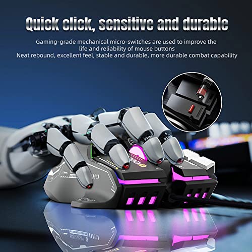 Image of LJFLYXRI Ergonomic Gaming Mouse - Customizable, Comfortable, and Precision-Driven, Wired RGB Gamer Mouse with 10 Programmable Buttons for Ultimate Gaming Experience (Black)