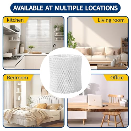 Humidifier Replacement Filter Compatible with Canopy Bedside and Nursery Humidifier,Made with Wood Pulp, Paper Filter, 4-Pack