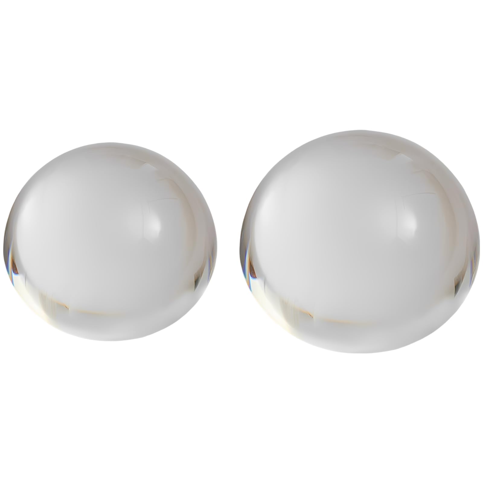 2 Stück Kristall-Halbkugel-Lupenset, 2,4 in / 6 cm und 3,1 in / 8 cm Kuppellupe, Lesevergrößerung aus klarem optischem Glas für Senioren, als Briefbeschwerer, Büro- und Wohn Deko