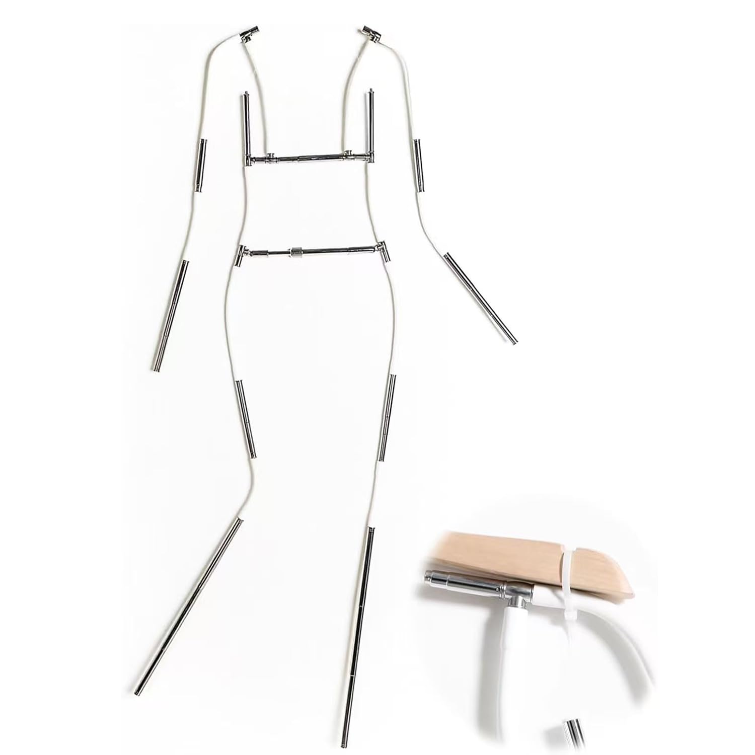 YNBSHGAA Adjustable Mannequin Body Clothes Hangers, Photography Dress Form Display Rack with Detachable Hanging Design for Women's Skirts and Fashion Clothing,size_name-L