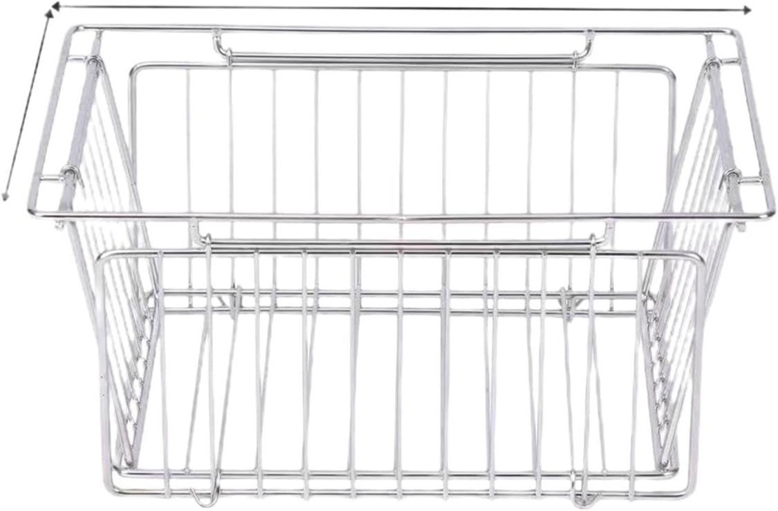 Foldable Storage Basket Stainless Steel Camping Drain Basket 35.5x24.5x16cm (14x9.7x6.3 inch) Portable Picnic Accessory