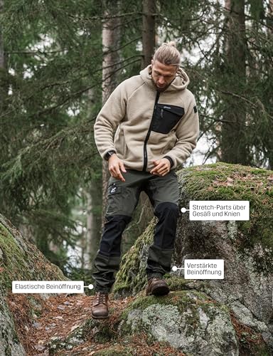 RevolutionRace Nordwand Outdoor Hose für Herren, Hose zum Wandern und für viele Outdoor-Aktivitäten. Robuste und langlebige Wanderhose, Trekkinghose und Arbeitshose für Männer, Forest Green, XL