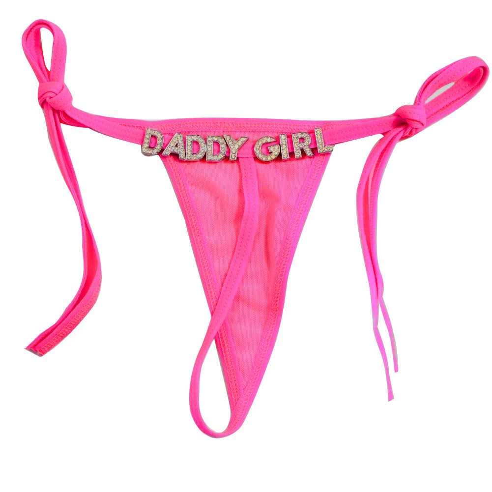Gorgieousy Women's Rose Personalized Thongs With Name, Sexy Perspective Thong For Custom String Name Customized Underwear Panties Gift For Her, One Size
