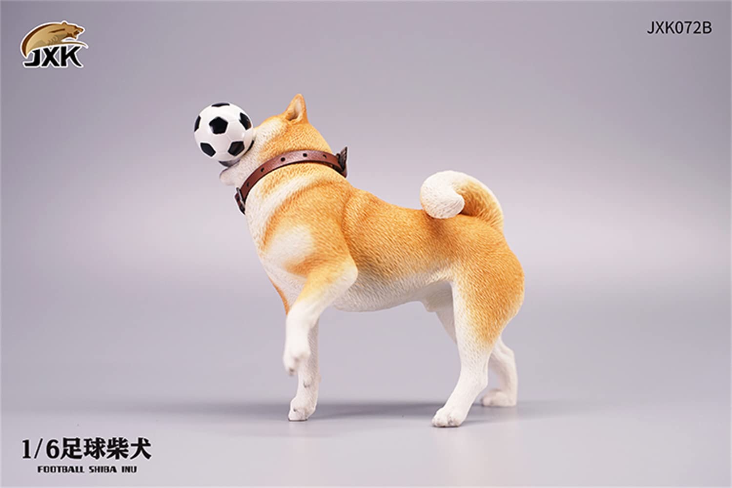 Amazon Jxk 1 6 サイズ 柴犬 シバイヌフ リスビー フットボール 可愛い 滑稽 犬 動物 リアル フィギュア プラモデル おもちゃ 模型 樹脂 プレミアム オリジナル スタチュー 塗装済 完成品 犬好き 誕生日 プレゼント 置物 イエロー フットボール付き フィギュア