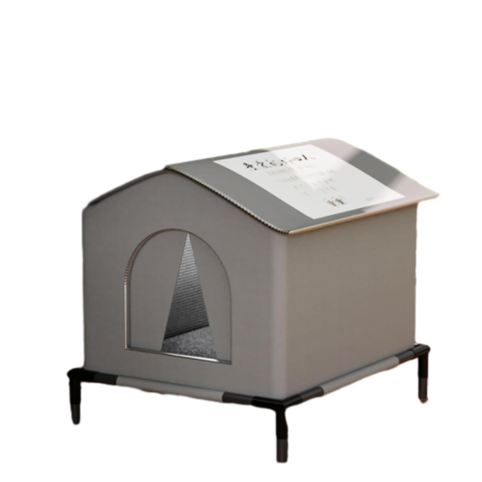 Winter Cat House, Insulated Outdoor Winter Cat Kennel, Outdoor Shelter with Hut, for Dogs, Cats