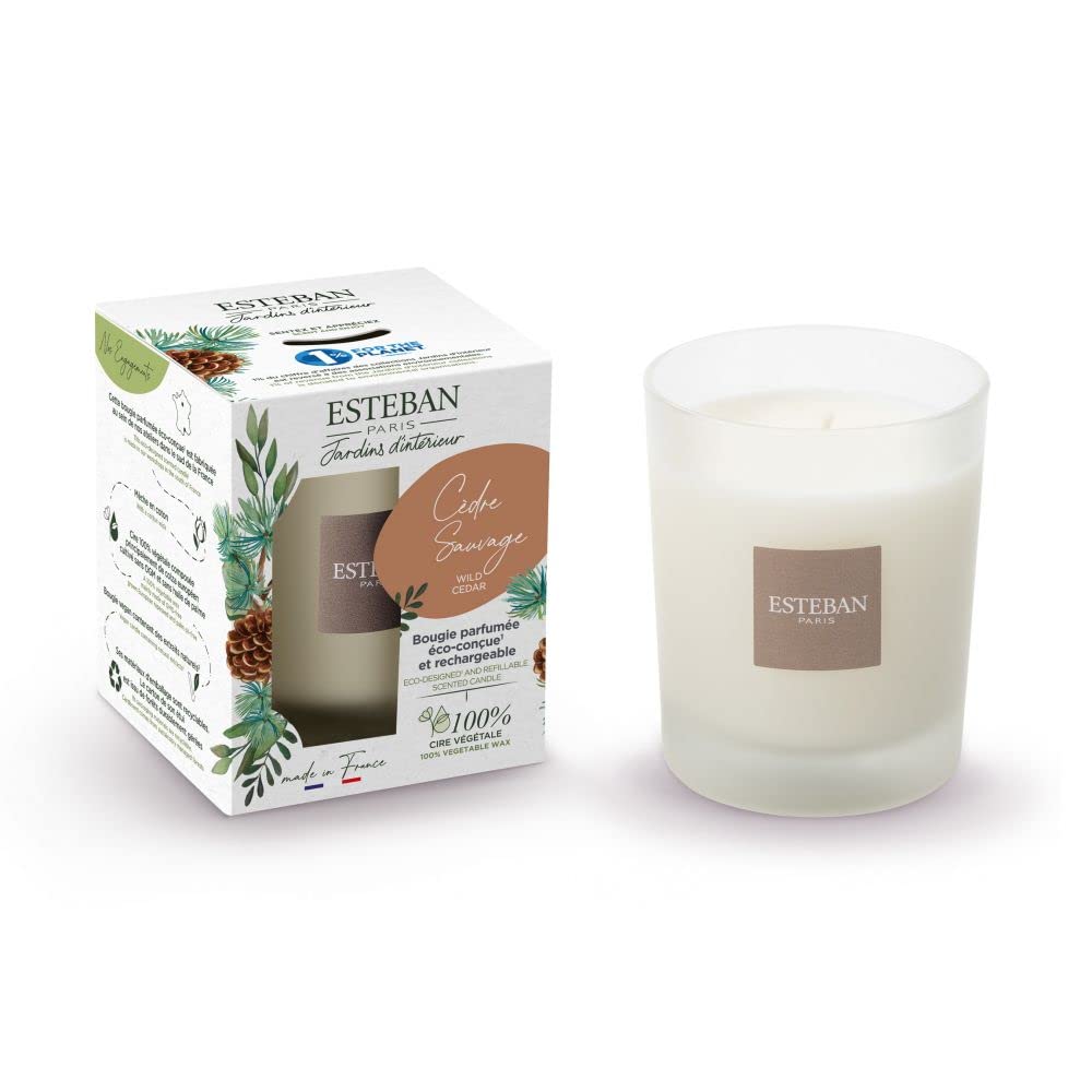 Esteban Paris - Jardins d'intérieur - Scented candle 170 g WILD CEDAR