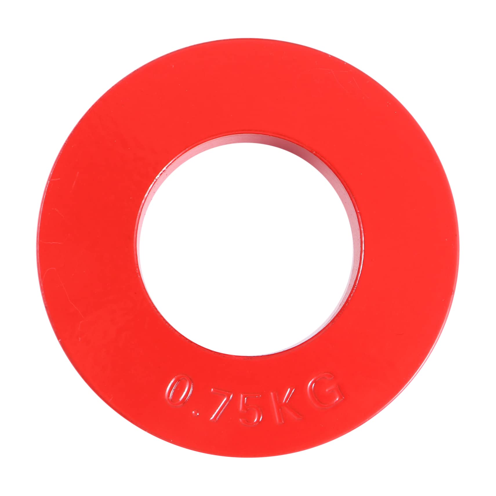 Sosoport Barbell Accessory Iron Weight Plate for Home or Club Portable Single Hole Weighable Plate Red Finish