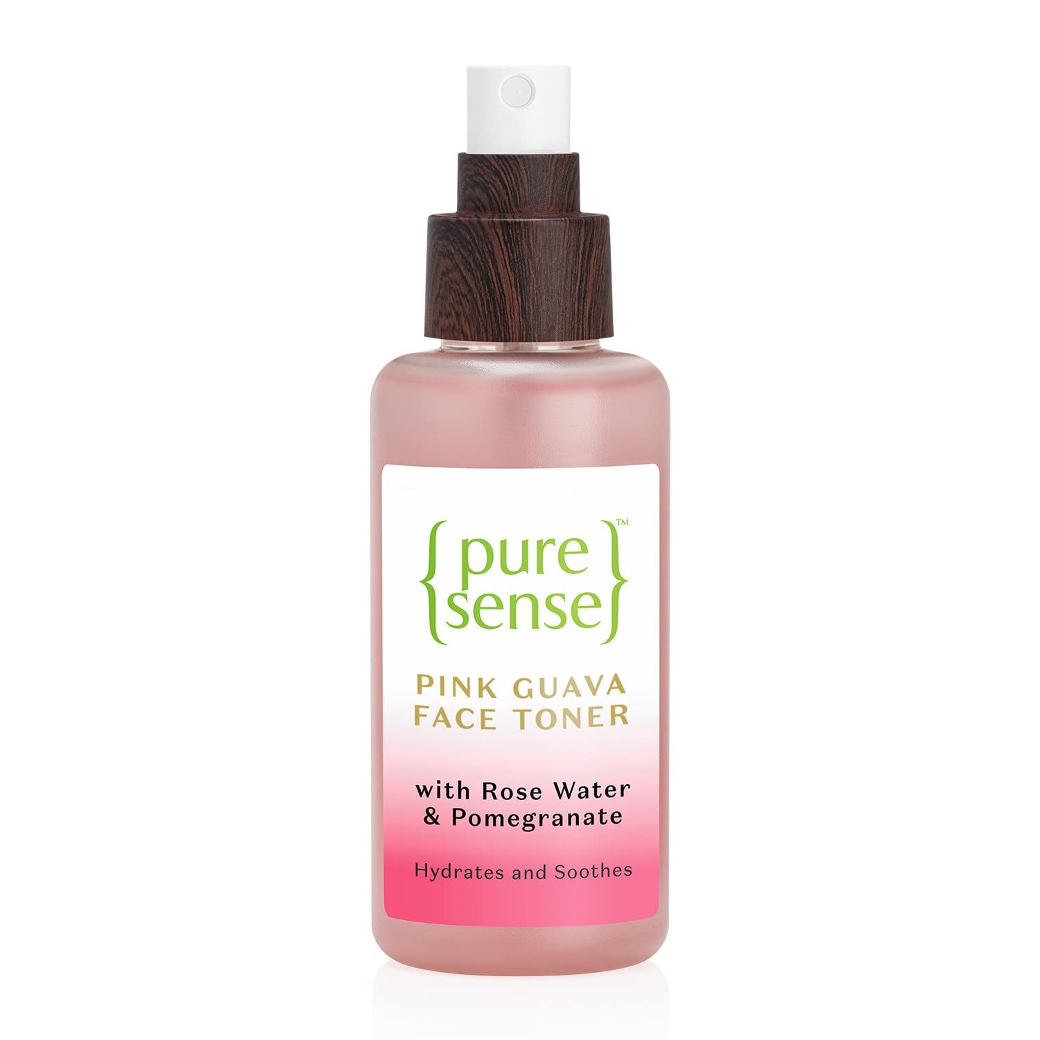 PureSense Pink Guava Face Toner with Rose Water, Pomegranate & Bamboo Water for Daily Revitalised & Glowing Skin | All Skin Types | 100ml