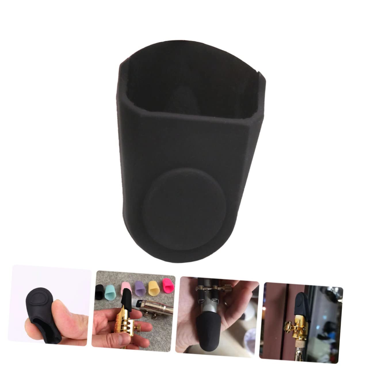 JOINPAYA 1pc Saxophone Protective Cover Alto Sax Mouthpiece Protector Rubber Sax Accessory