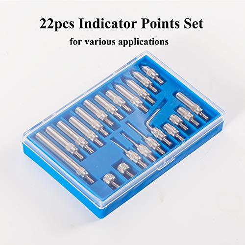 Professional 0-1.0" Dial Indicator With Magnetic Base Holder & Point Precision Inspection Set Tester Gage Gauge Fine Adjustable Long Arm 0.001" Precision #TOP3