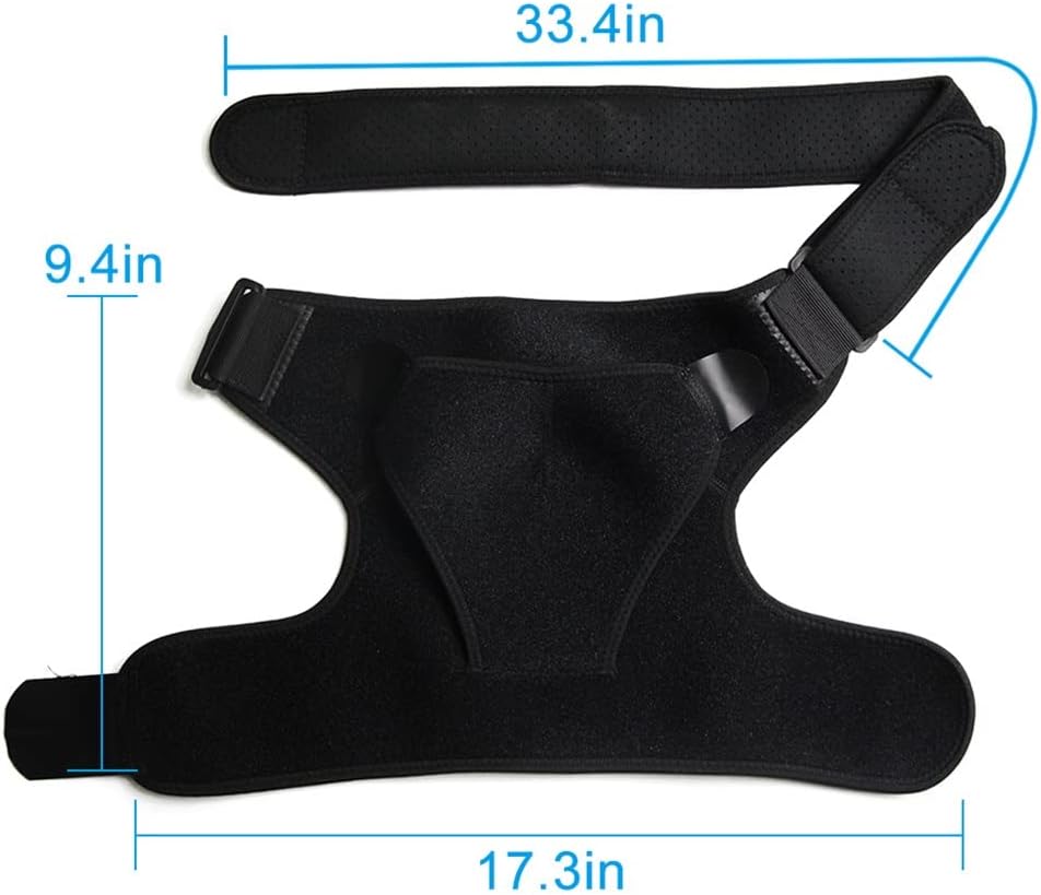 Adjustable Shoulder Support Bandage Protector Brace Joint Injury Strap Guard Wrap Belt (Color : As Shown Size : One Size)