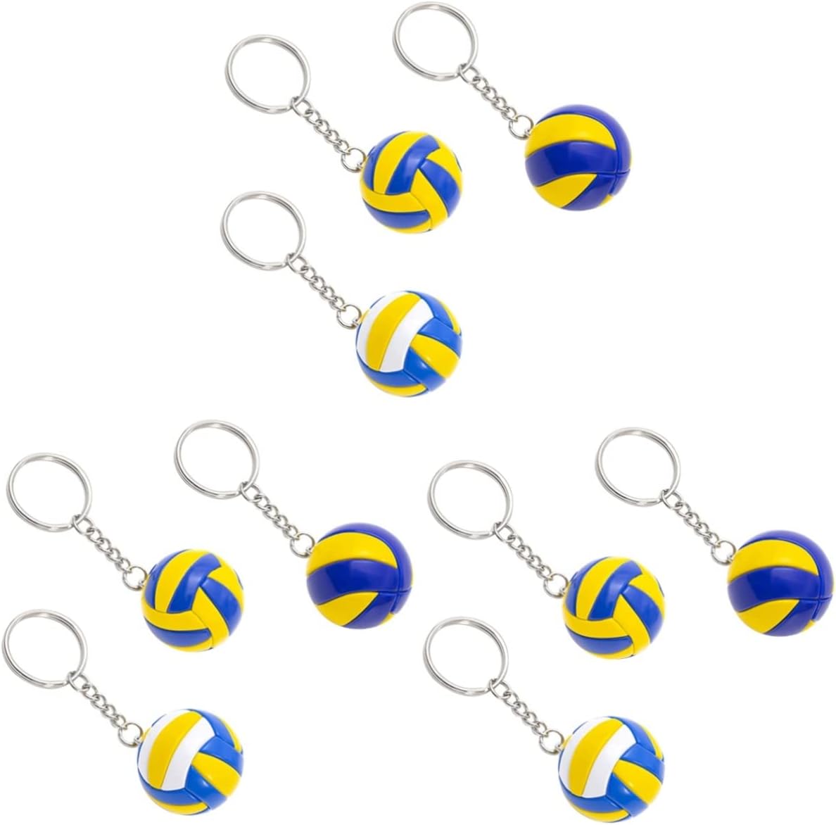 Toyvian 9 Piezas Ventiladores De Fiesta Cadenas Bolsa Llavero Decorativo Llaveros Regalo Colgantes Colgantes Portátiles Jugador Voleibol Multifunción Escuela Joyería Decoraciones Clave