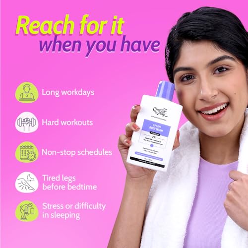 Image of Chemist At Play Epsom Salt Body Wash | Relaxes Muscle Stiffness | Eases Post Workout Soreness | Reduces Stress | 2% Epsom Salt, Lavender Oil & Aloe Vera Extract | pH Balanced | For Men & Women | 236ml