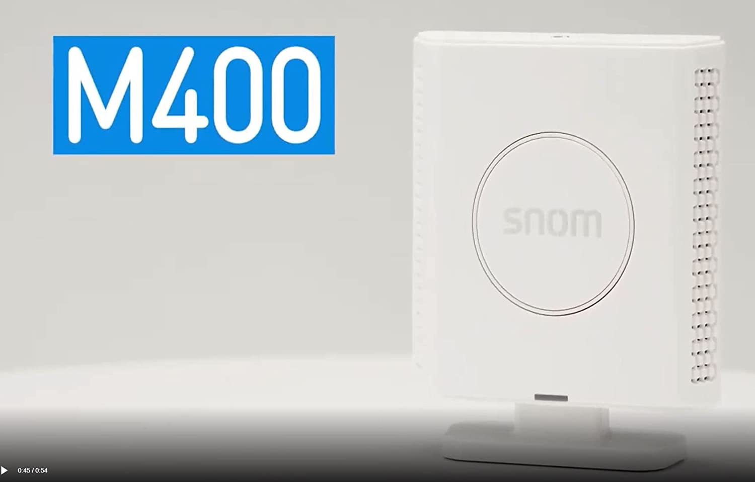 Snom M400 SC IP DECT Singlecell-Basisstation, bis zu 20 Mobilteile, bis zu 10 Paralell-Anrufe und 20 SIP-Konten, Breitband-Audio, PoE, 3 Jahre Herstellergarantie, Weiß; 00004587