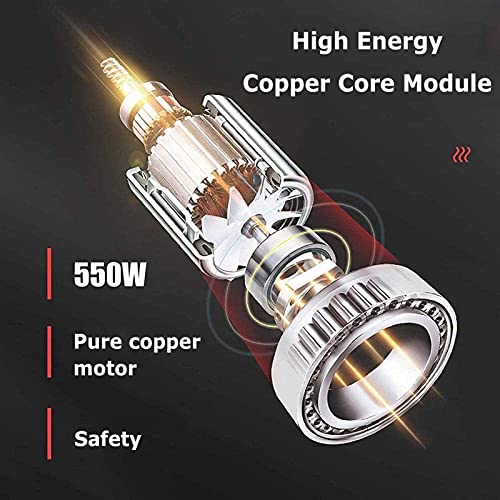 Auoeer Mini Chainsaw Portable Rechargeable Cordless Electric Power Chain Saw Handheld 4In 24V 2000mAh Splash Guard Safety Switch Button 2Chain and 2Lithium Battery for Wood Cutting Tree Pruning Tools - Image 5