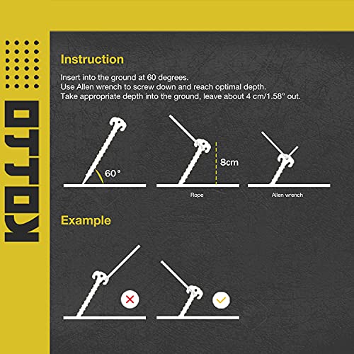 Fstop Labs 8 Pack Large 10 Inch Outdoor Tent Stakes Heavy Duty Screw Style For Camping, Hiking, Ultimate Ground Stakes Ground Anchors Pegs #TOP3