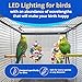 HappyBird Lighting Bird Cage Light with Chew Guard - Full Spectrum LED Pet Light - Simulates Natural Environment - Safe for Hookbill Birds – Easy to Install - (24