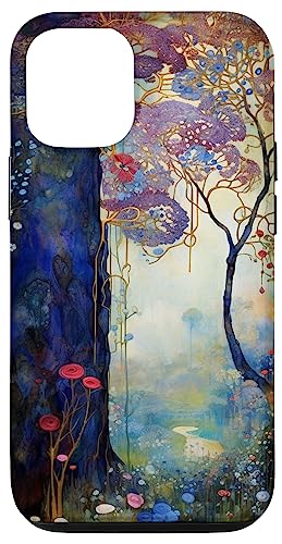 Custodia per iPhone 14 Bella fantasia paesaggio stile di Klimt Art Cover Phone