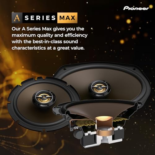 Image of PIONEER A-Series MAX TS-A653CH 6.5 inch 2-Way Speakers (Pair) - 370W Max, Crisp Highs + Clear Vocals, Enhanced Bass, Ideal Factory Upgrade, Installation Adaptors Included
