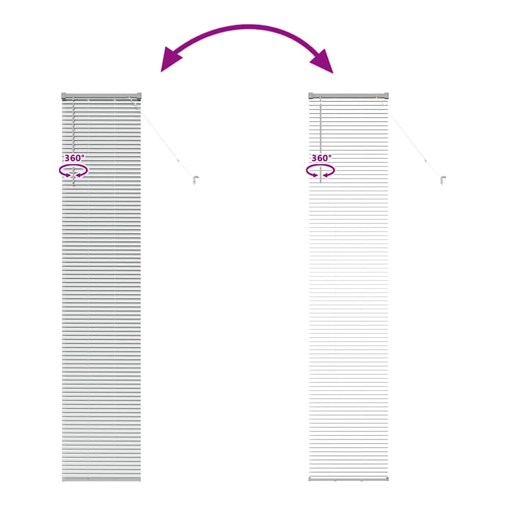 vidaXL Tendaggi a Veneziana Argento 220 x 45 cm Alluminio, Tende a riquadro in Alluminio, Regolabili per Interni, per Controllo Luce e Privacy, perfette per la casa e L'Ufficio