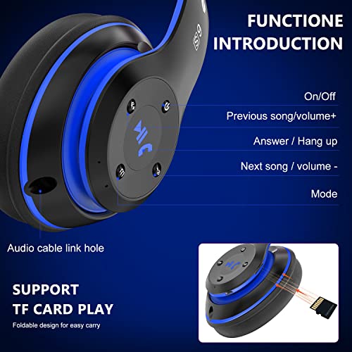 Rebocico Headphones, 6 EQ Modes,Headphones Wireless - Image 4