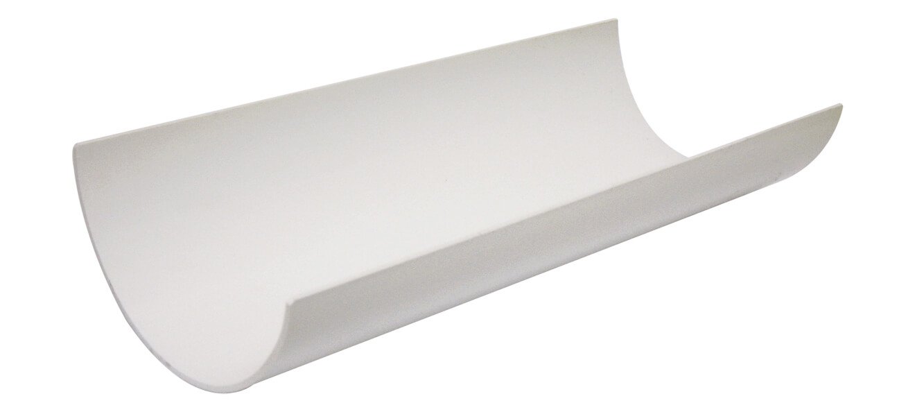 Floplast White 112Mm Half Round Gutter 4M