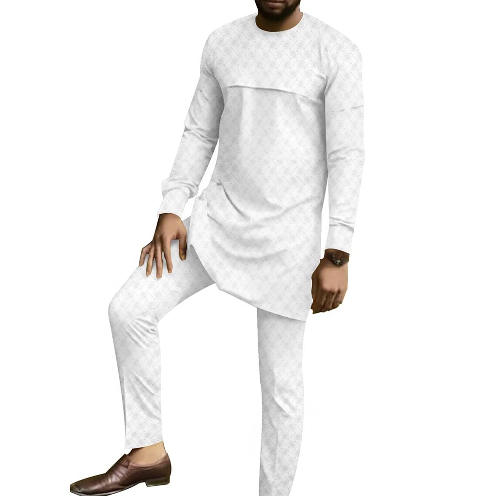 Vêtements ethniques hommes chemises et pantalons ensemble 2 pièces