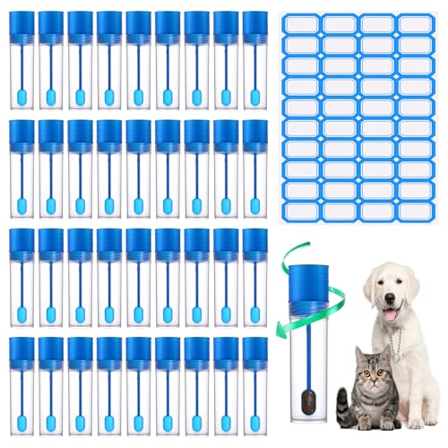 36 Stück Stuhlprobenröhrchen 15ml mit Löffel Kotprobenröhrchen für Hund Katze Und stuhlprobenröhrchen für menschen Dichtes Untersuchungsröhrchen zur Stuhlprobe