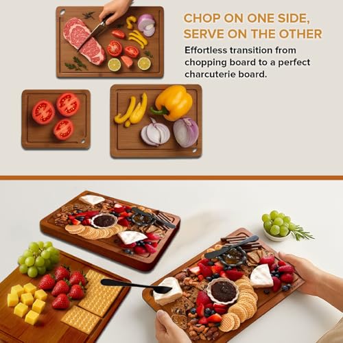 Set de 3 Tablas de Cortar de Bambú con Asas y Surcos miniatura 6