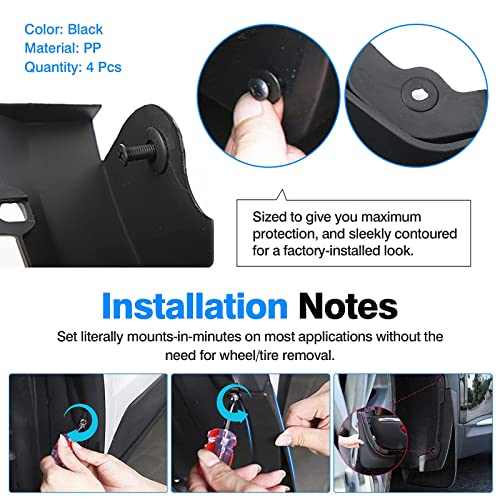 Image of Autorder Mud Flpas Splash Guards for Buick Envision 2021 2022 2023 Accessories Mudflap Fender Flares Front and Rear Mud Guard Set 4PCS
