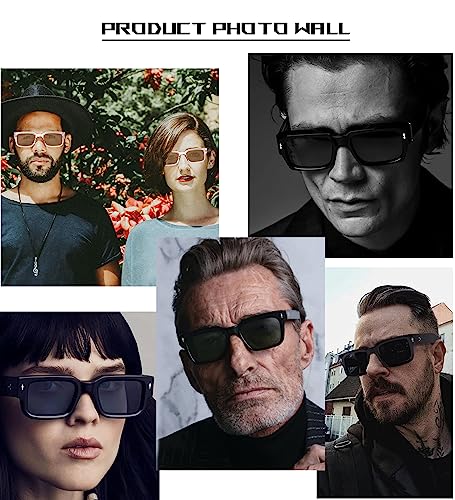 Square Trendy Sunglasses for Women Men Chunky Fashion Rectangle Eyewear Designer Shades2