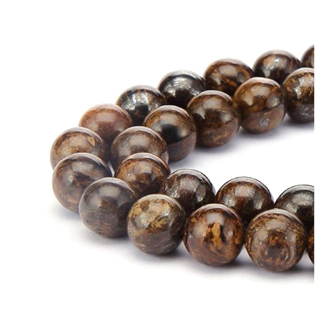 35pcs Adabele Natural Brown Bronzite Gemstone 10mm Round Beads