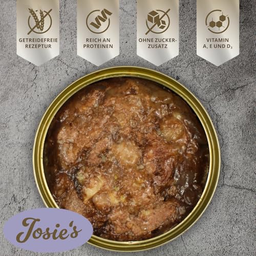 Lecker.Pet® | 24 x 400 g Lecker.Pet® Gino's, Josie's, Luna's & Paula's 100% Fleisch & Gemüse Hundefutter Nassfutter Mix - je Sorte 6 Dosen | Natürlich & ohne Zusatzstoffe | Reich an Proteinen