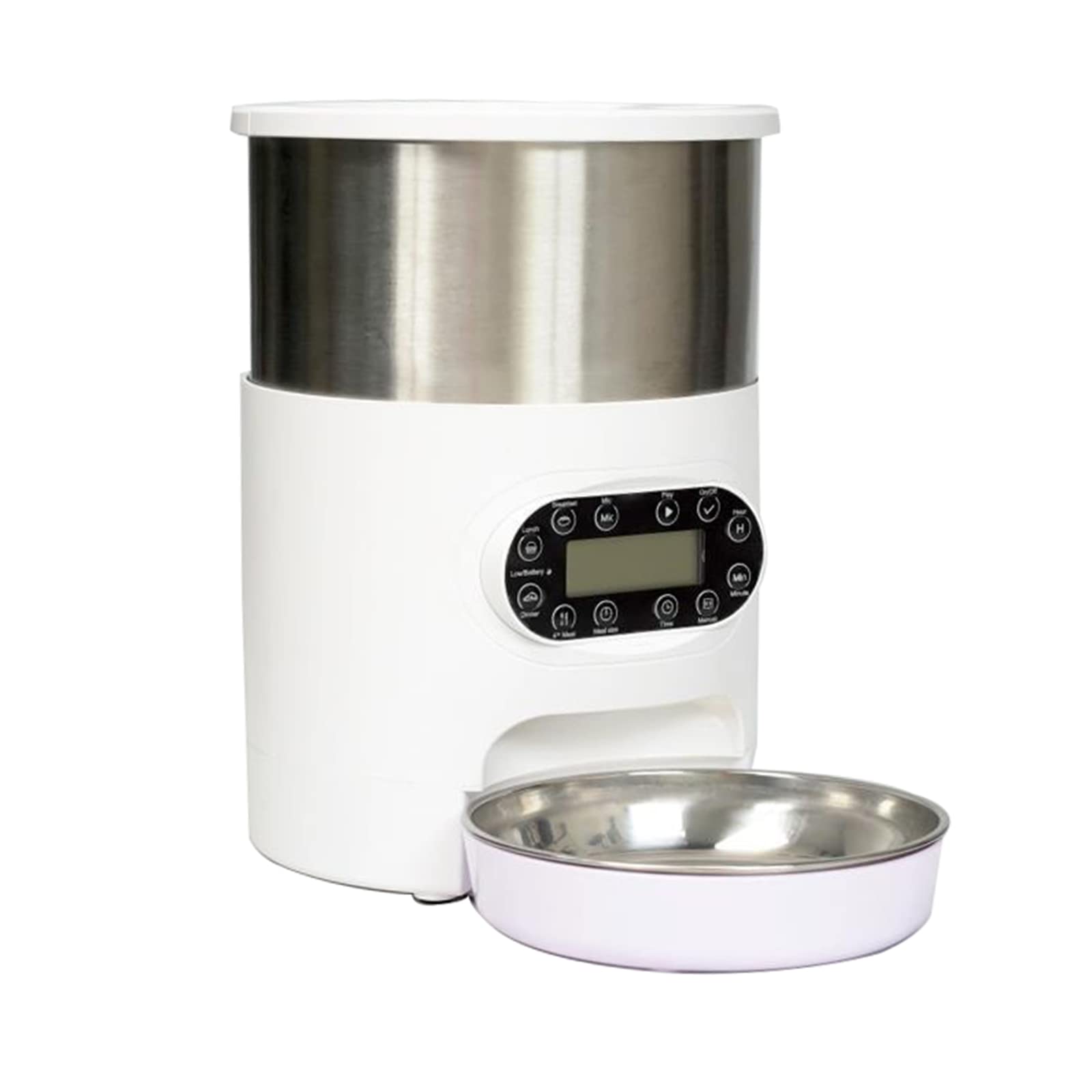 FBJAMZ Automatic Cat Feeder,with Voice Recording Timer,Ideal Dry Food Dispenser for Multiple Cats Dogs, Smart Pet Feeder for Easy Feeding