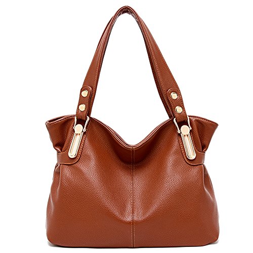 Sac à bandoulière en cuir souple pour dame | Grand sac portable de style classique