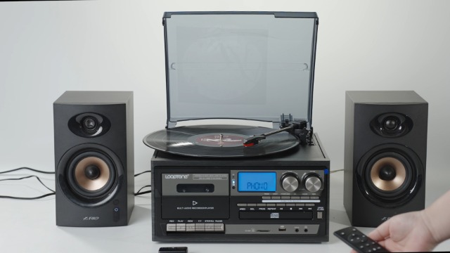 Amazon.com: LoopTone Vinyl Record Player 10 in 1 3 Speed Bluetooth