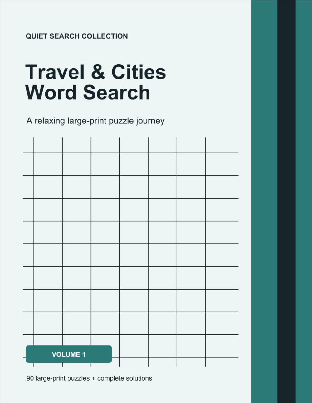 Travel & Cities Word Search: Large-Print Puzzles for Adults and Seniors