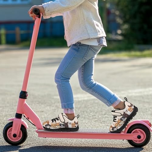 Boys Girls Shoes for Little Kids/Big Kids Machine Washable Lightweight Comfy Athletic Running Shoes Kids Sneakers Light Cute Dogs Pattern4