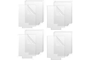 12PCS 2mm Acrylic Blanks with LED Stand Light Base for Acrylic Craft DIY Display