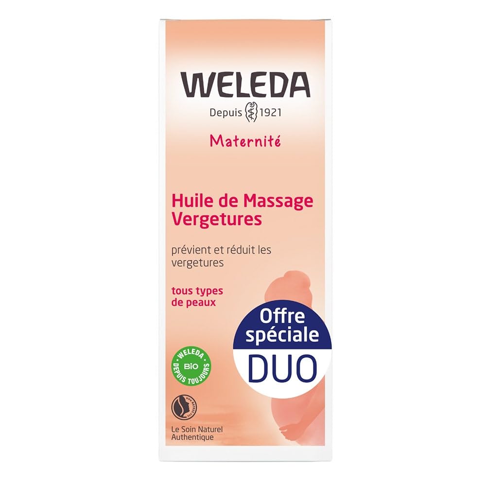 Weleda - Aceite de masaje antiestrías para madres (2 unidades, 100 ml)